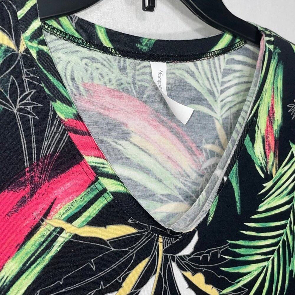 Ideology black palm Printed T-Shirt, XS - Picture 5 of 9